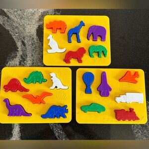 Discovery Toys Place & Trace puzzle. Dinosaurs, Cars, and Animals. Vintage